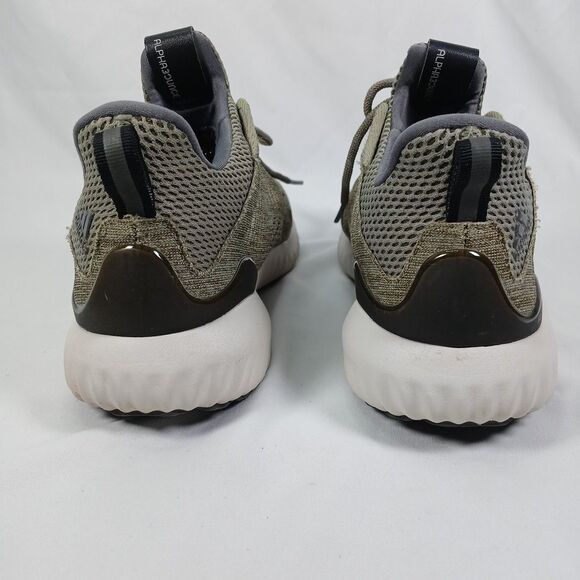 Adidas Alphabounce Beyond Men 8 Olive Cushioned Knit Running Sneaker - Picture 5 of 13